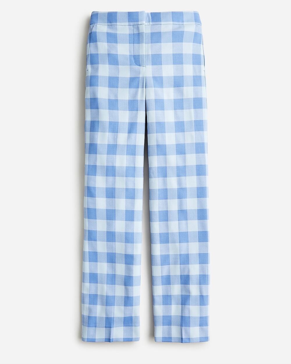 J.Crew Collection Womens 2 Willa Cropped Flare Pant Gingham Italian City Wool